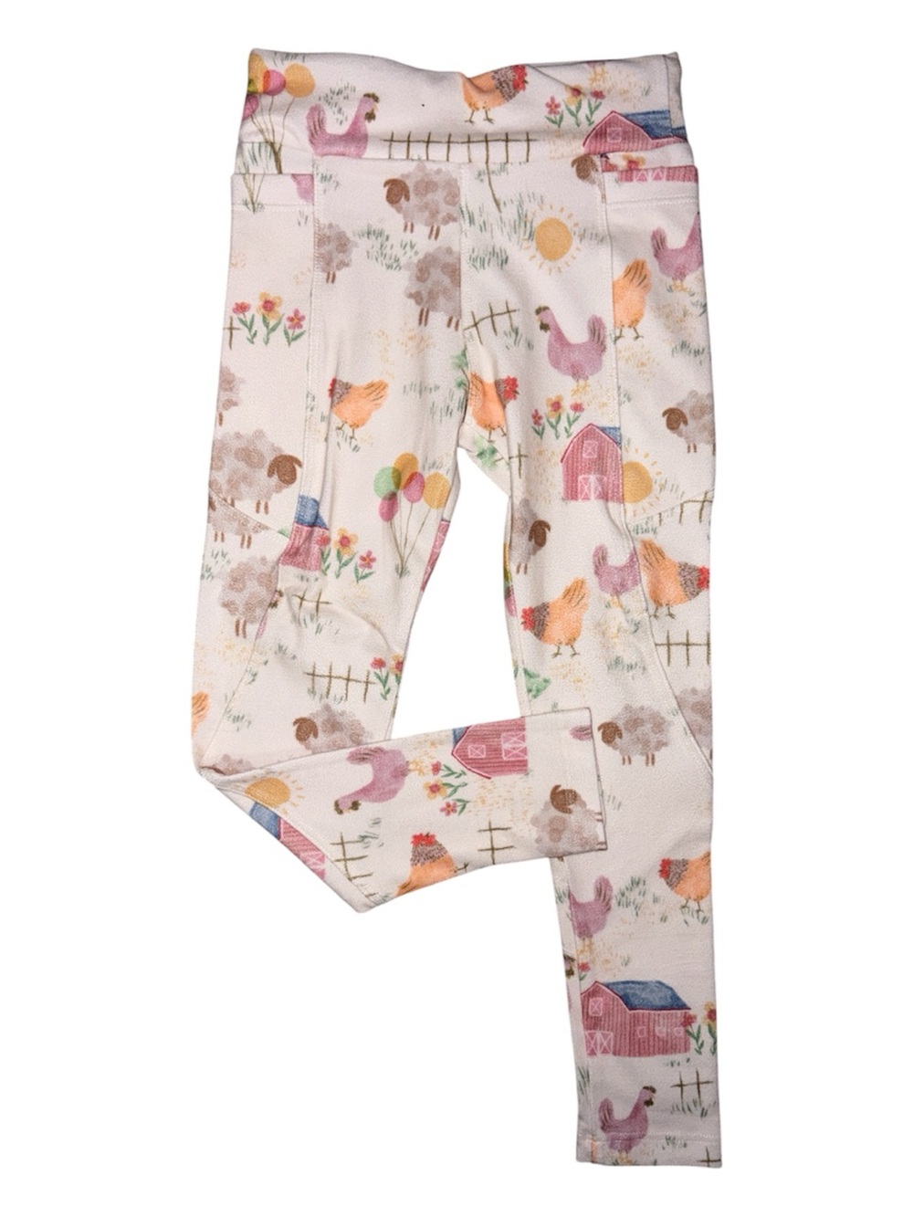 Girls' Farm Animal Print Leggings
